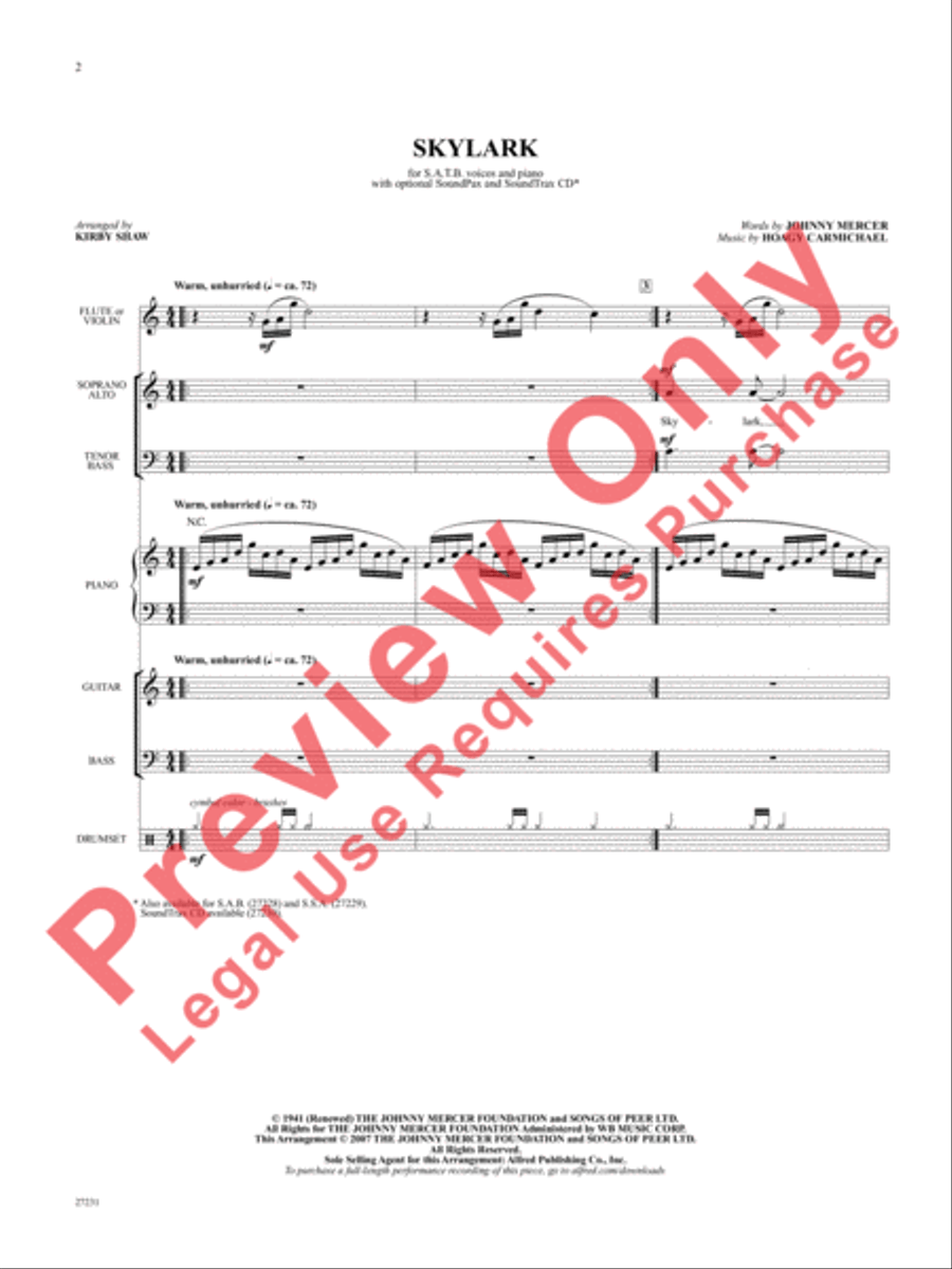 Skylark Skylark Choir scores gallery preview page 3
