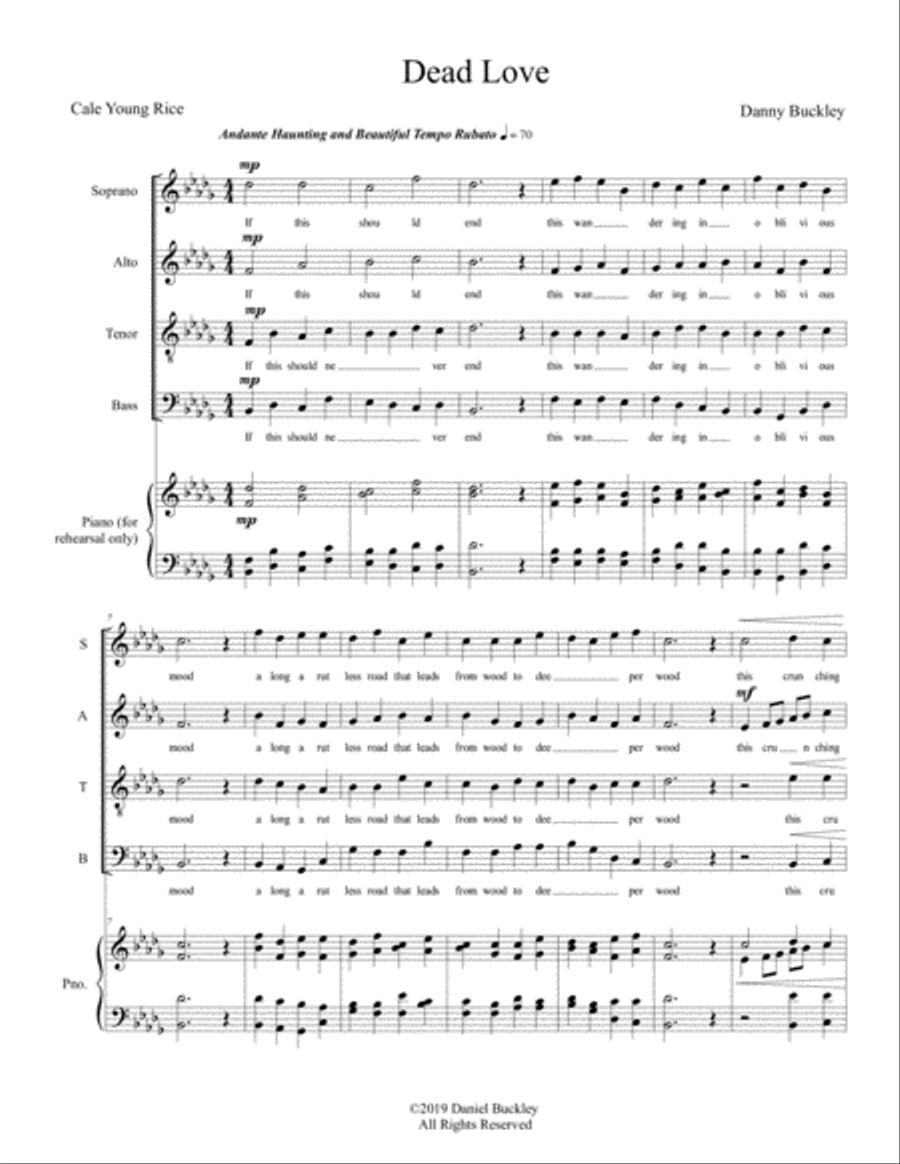 Dead Love 4-Part scores gallery preview page 3