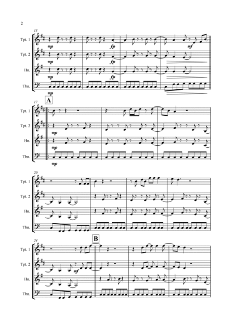 Jump Brass Quartet scores gallery preview page 2
