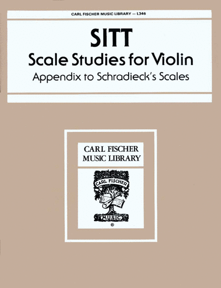 Scale Studies for Violin (Appendix to Schradieck