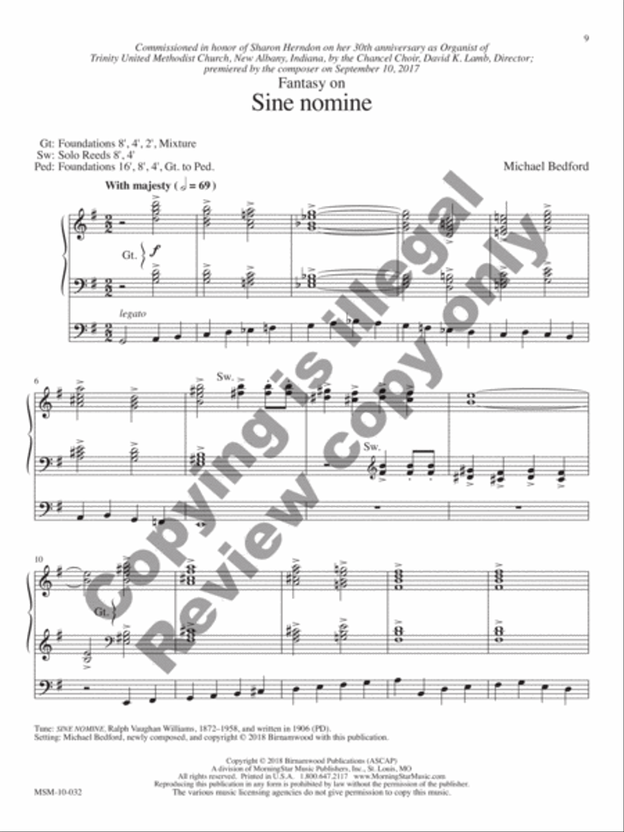 Two Fantasies for Organ Solo Organ scores gallery preview page 6