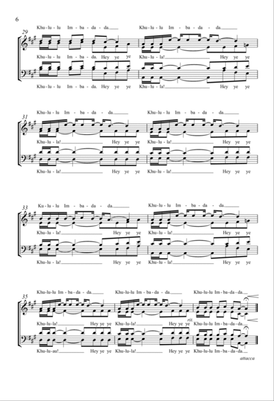Three South African Songs 4-Part scores gallery preview page 4