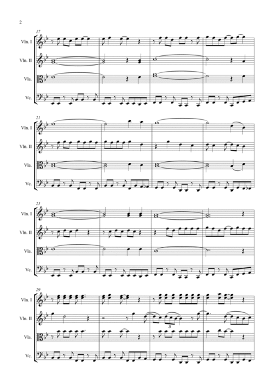 Please Mr. Postman String Quartet scores gallery preview page 2