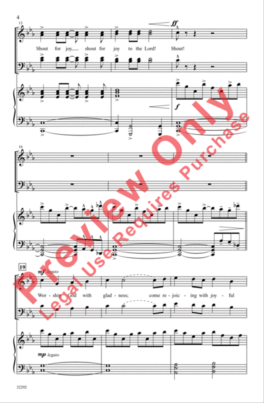 A Shout of Joy, A Song of Thanks 4-Part scores gallery preview page 4