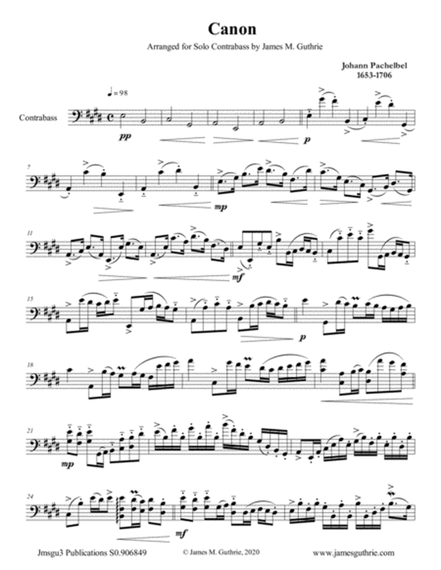 Pachelbel: Canon for Solo Contrabass image number null