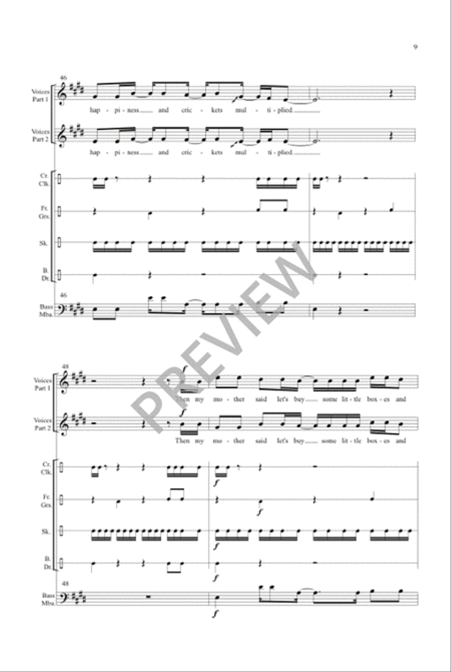 Peace on Earth...and lots of little crickets 2-Part scores gallery preview page 8