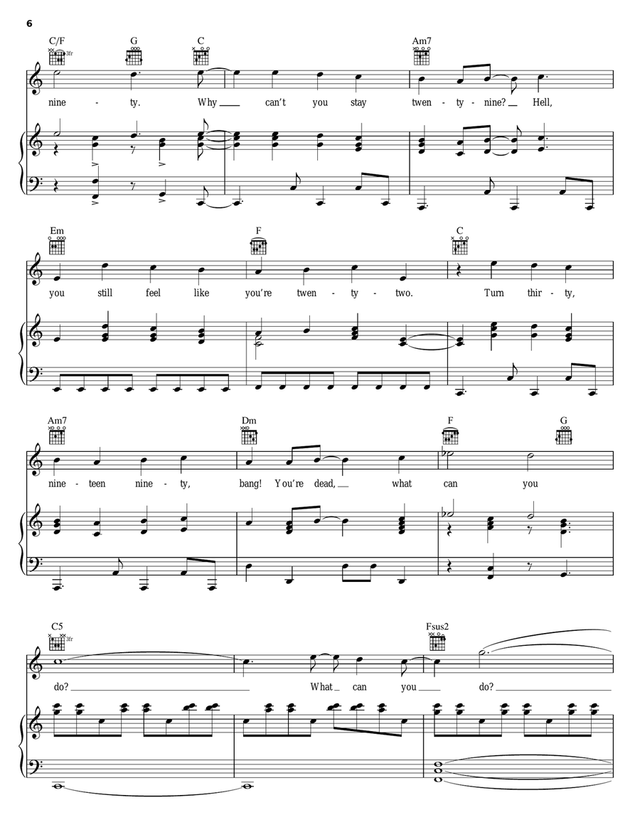 30/90 (from tick, tick... BOOM!) Guitar scores gallery preview page 6