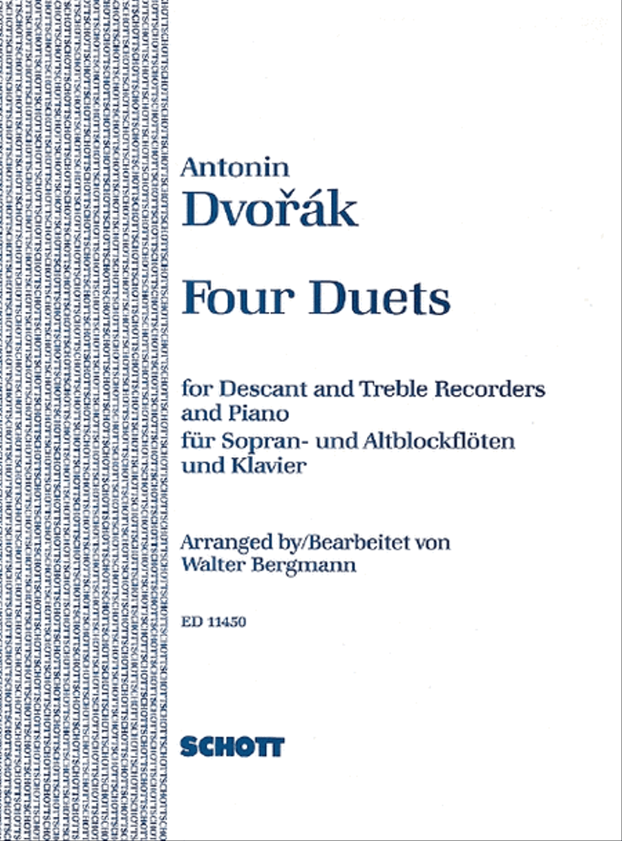 Duets 4 Op. 38 S/a Recorders/pf SA scores gallery preview page 1