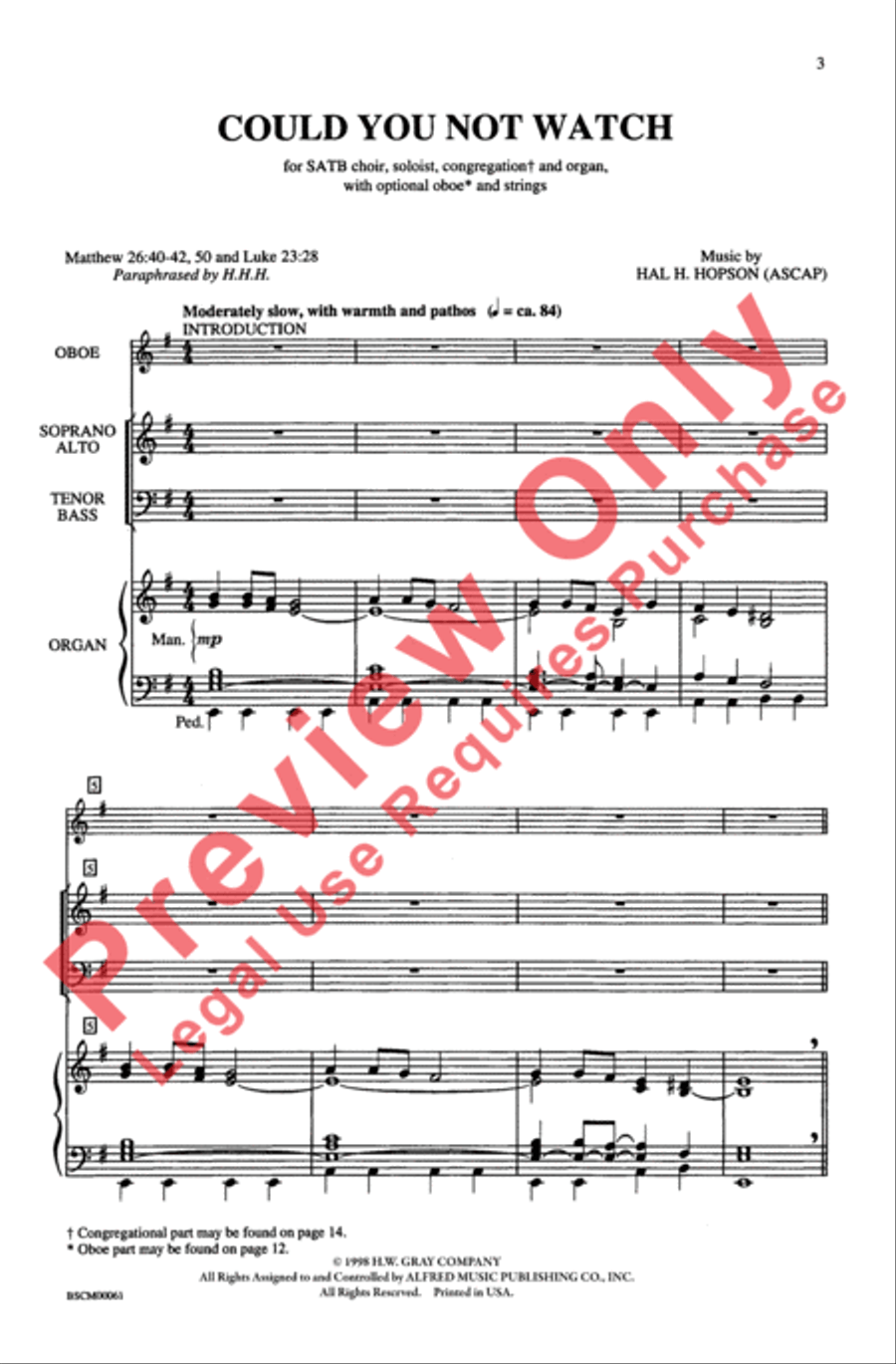 Could You Not Watch 4-Part scores gallery preview page 2