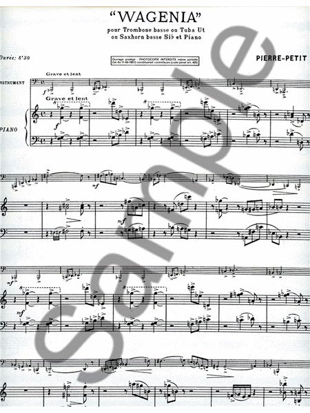 Wagenia (trombone-bass & Piano)