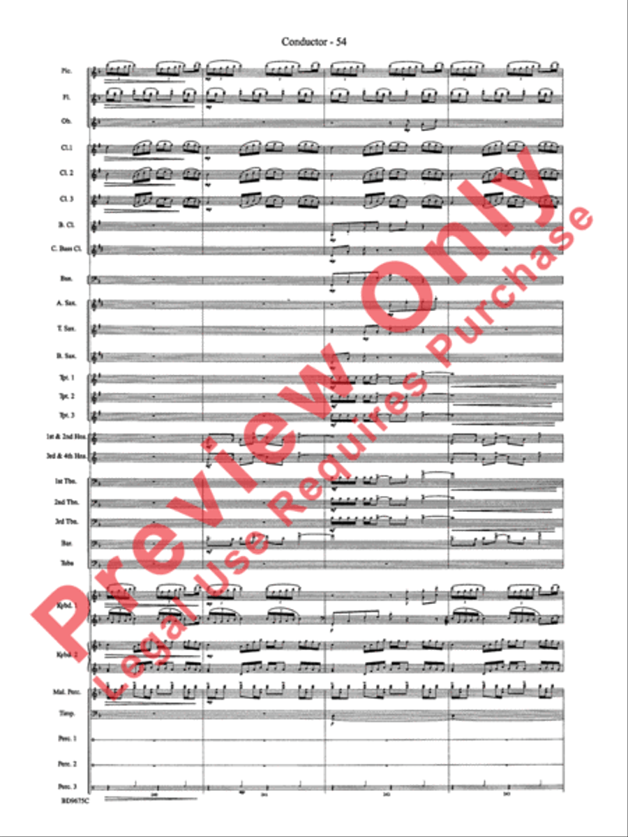 Twelve Seconds to the Moon Concert Band scores gallery preview page 57
