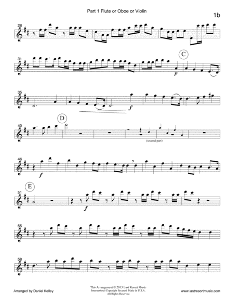 Handel's Messiah for Piano Quartet (Violin, Viola, Cello, Piano) Set of 4 Parts 4-Part scores gallery preview page 3