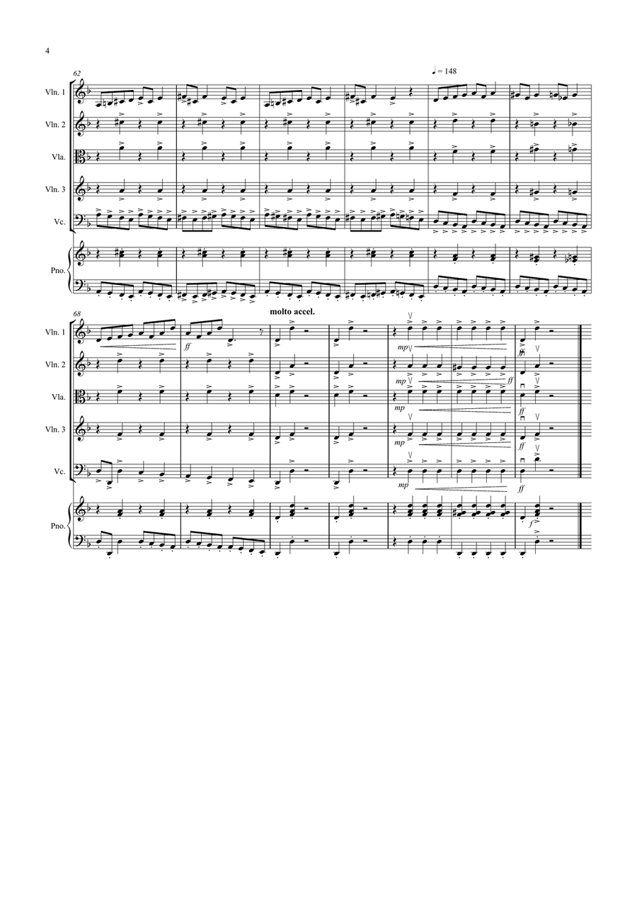 In the Hall of the Mountain King for String Quartet String Quartet scores gallery preview page 4