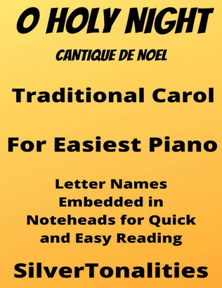 Book cover for O Holy Night Easiest Piano Sheet Music