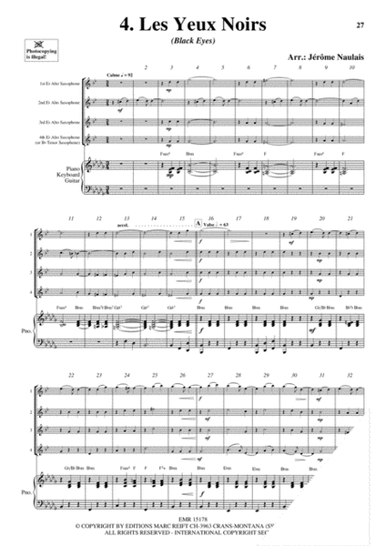 4 Alto Saxophones & Piano Vol. 4 image number null