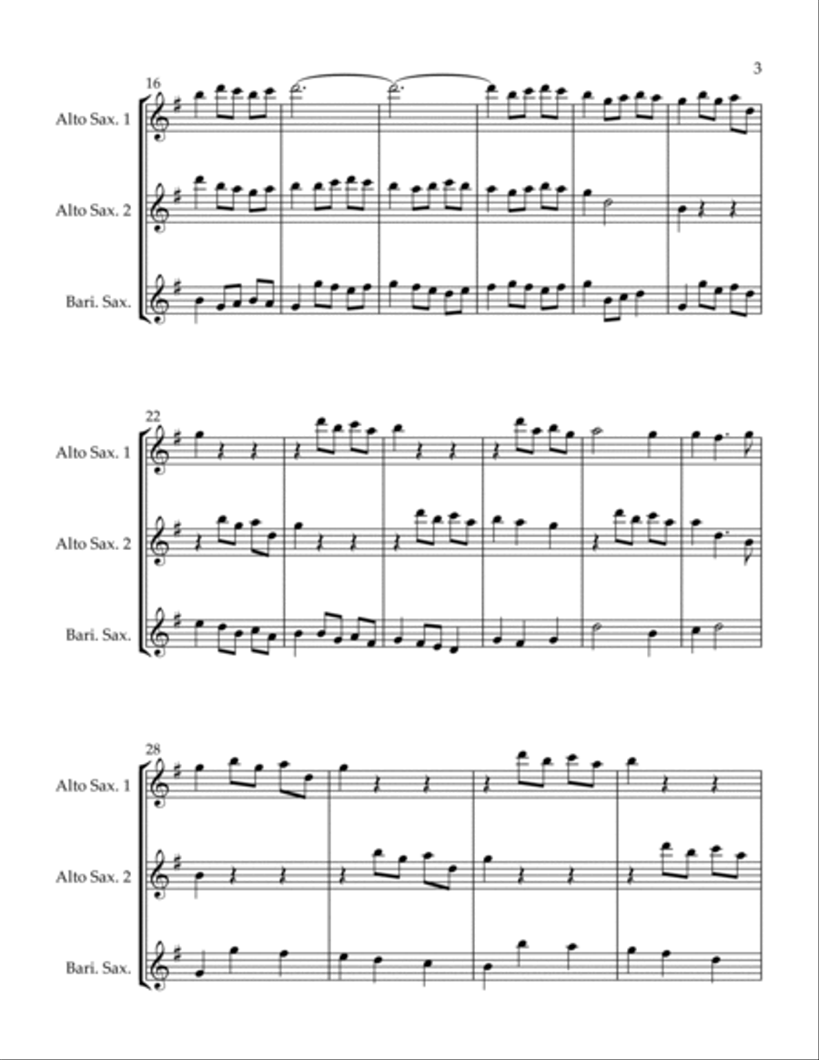 King Arthur Battle Scene Woodwind Trio scores gallery preview page 3