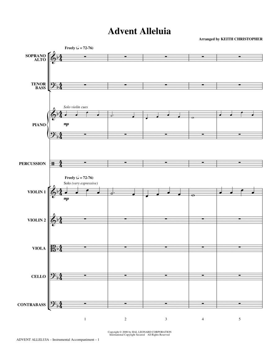 Advent Alleluia - Full Score Choir scores gallery preview page 1