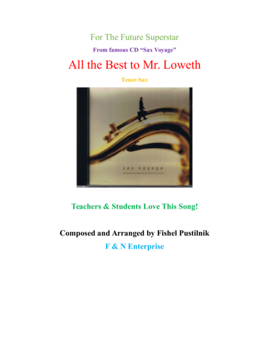 "All the Best to Mr. Loweth" for Tenor-Sax image number null