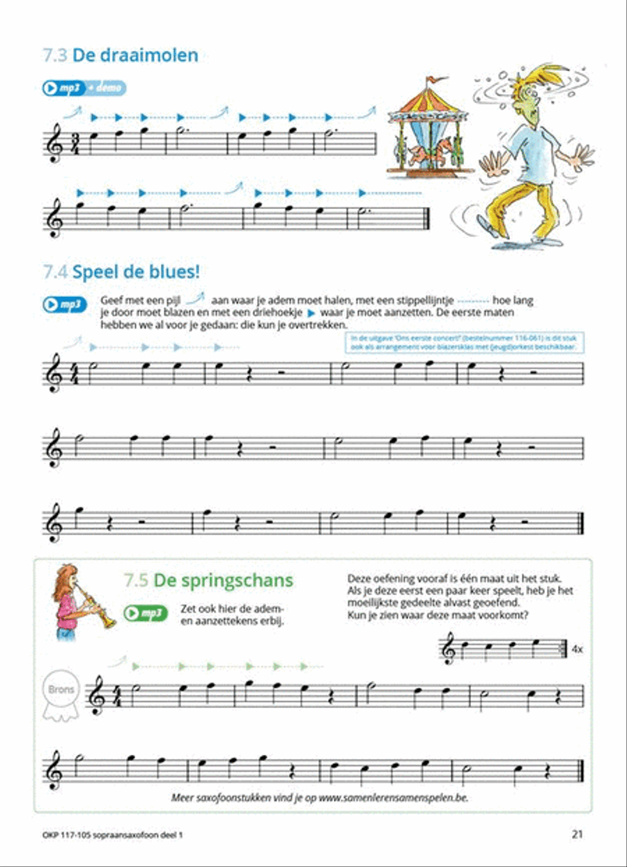 Samen Leren Samenspelen Vlaams Deel 1 Soprano Saxophone scores gallery preview page 8