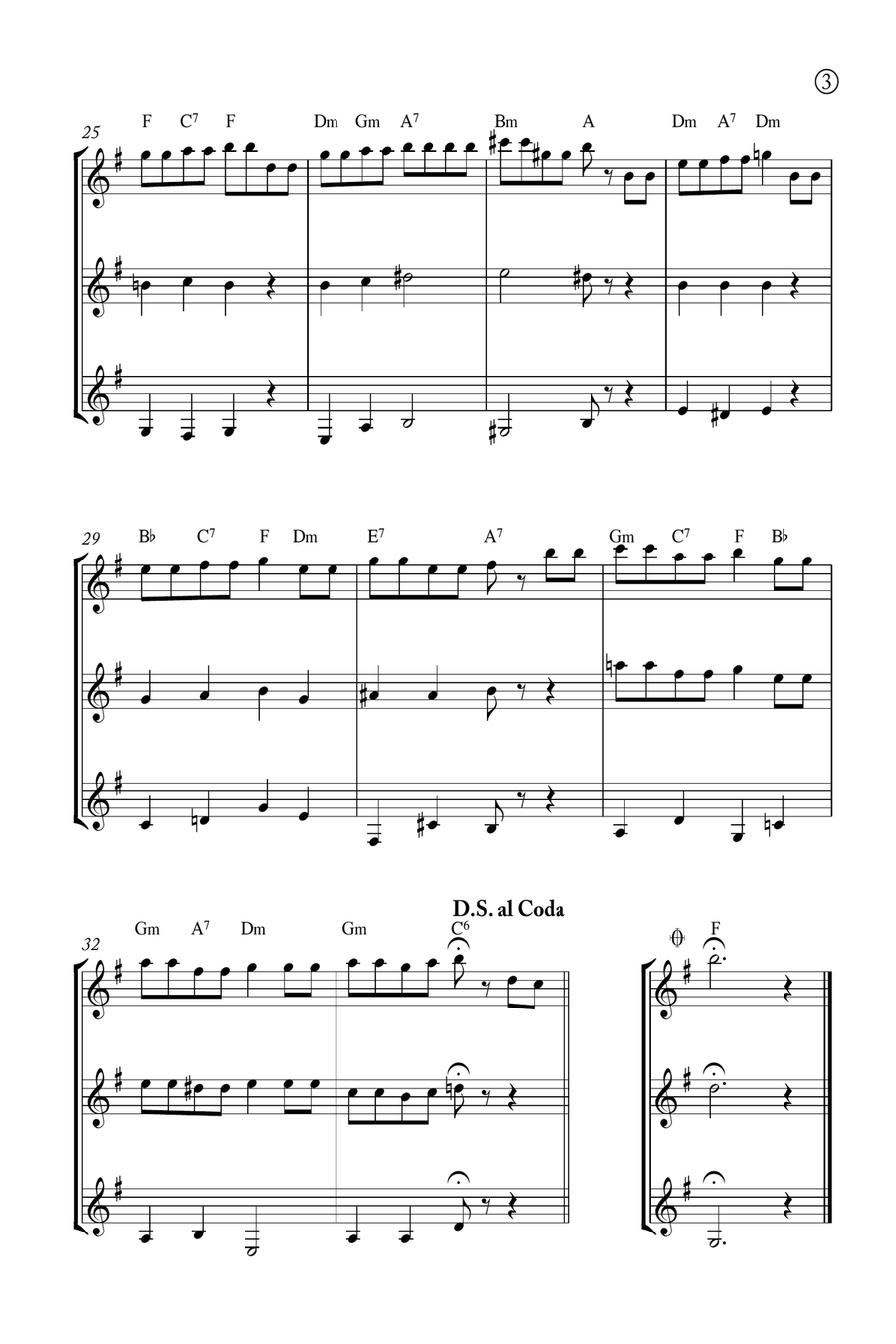 Hymne A L'amour Clarinet Trio scores gallery preview page 3