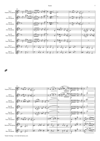 Tender feelings - Bossa Nova/Samba - Saxophone Ensemble - D-Minor