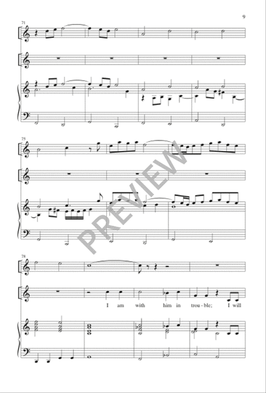 He Shall Give His Angels Charge Over You Unison Choir scores gallery preview page 9