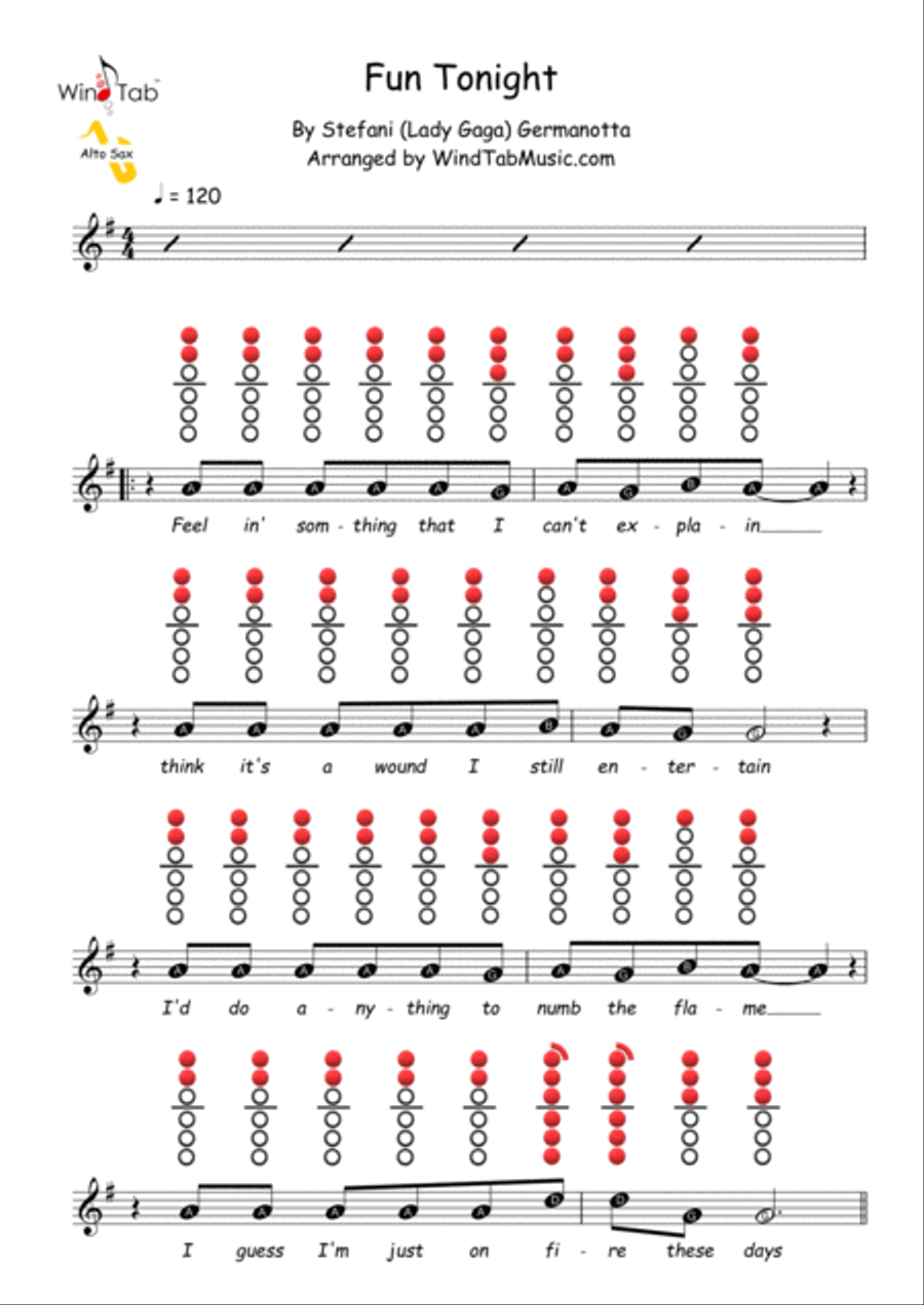 Fun Tonight Fun Tonight Alto Saxophone scores gallery preview page 3