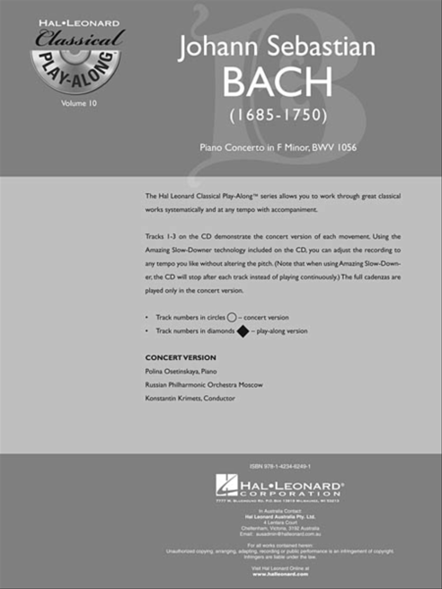 Piano Concerto in F Minor, BWV 1056 Piano Solo scores gallery preview page 3