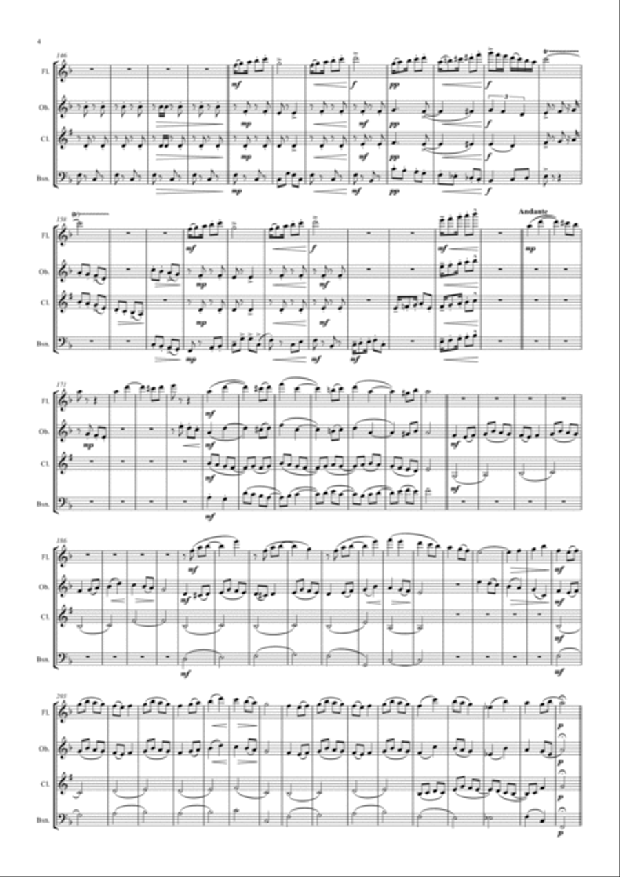 A Hampshire Portrait Woodwind Quartet scores gallery preview page 4