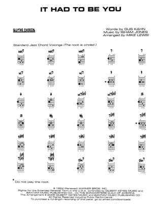 It Had to Be You: Guitar Chords