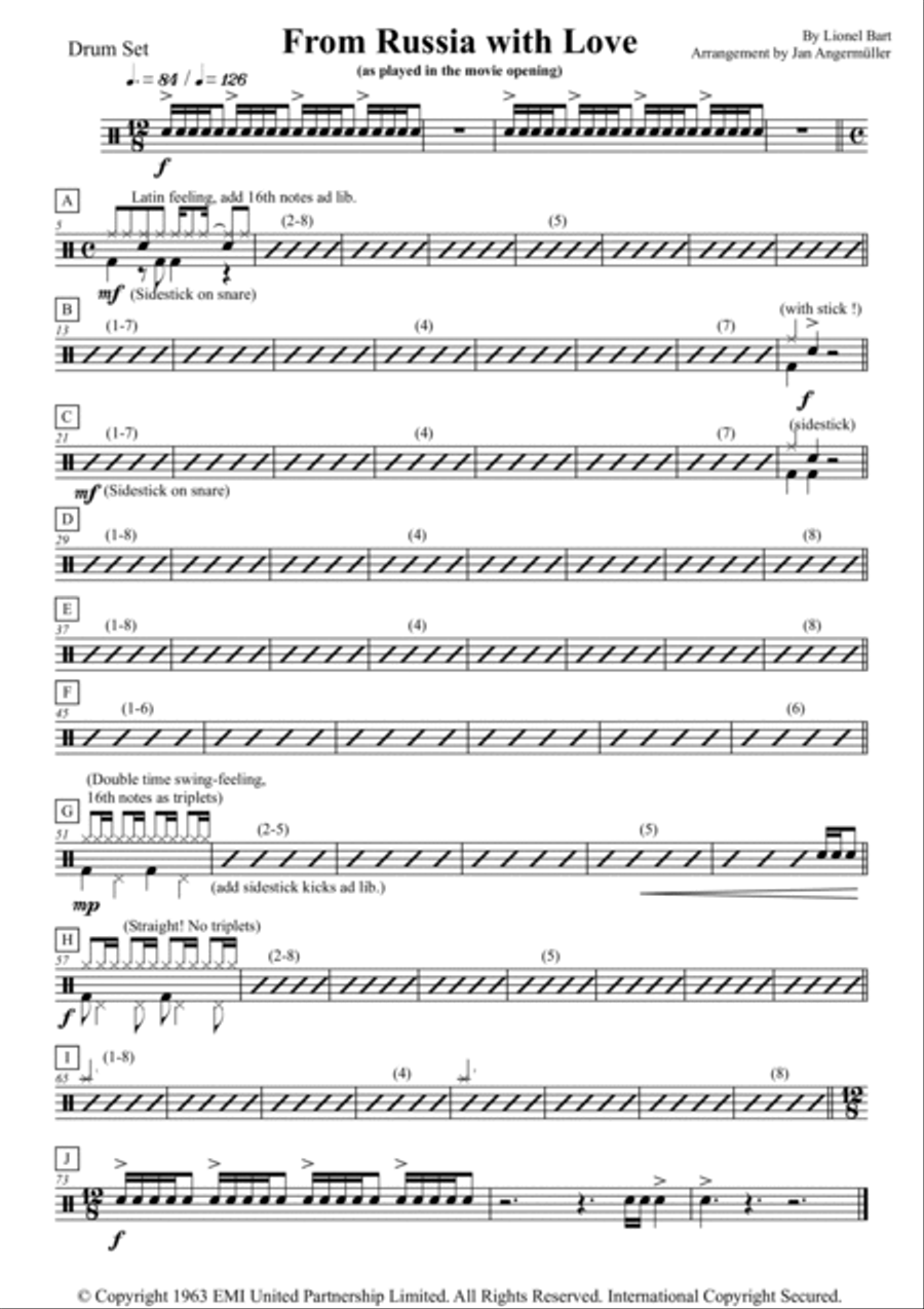 From Russia With Love Full Orchestra scores gallery preview page 3