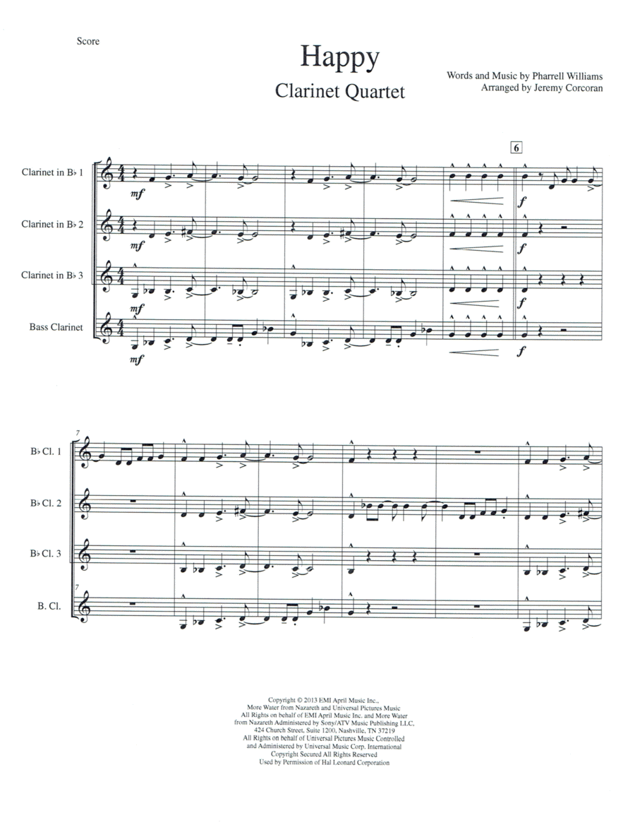 Happy Woodwind Quartet scores gallery preview page 1
