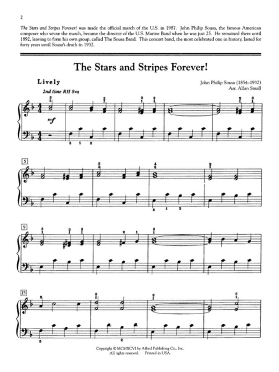 The Stars and Stripes Forever! Easy Piano scores gallery preview page 3