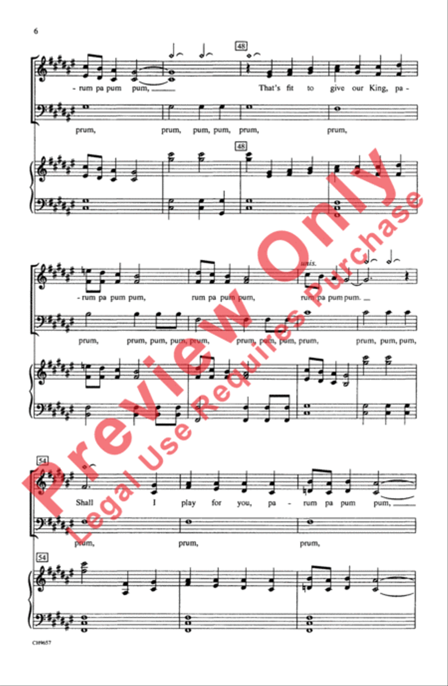 The Little Drummer Boy 3-Part scores gallery preview page 6