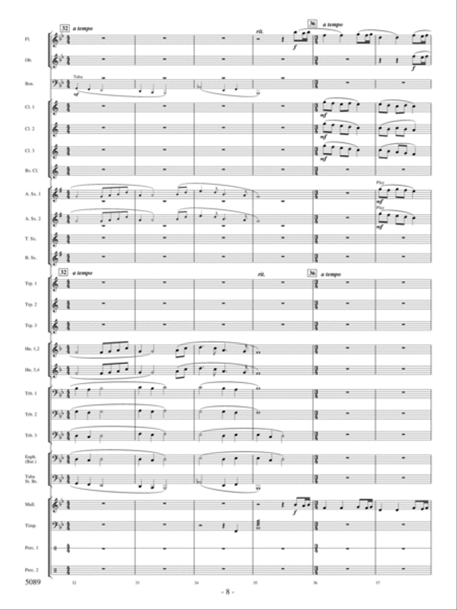 For Thy Courts Above For Thy Courts Above Concert Band scores gallery preview page 7
