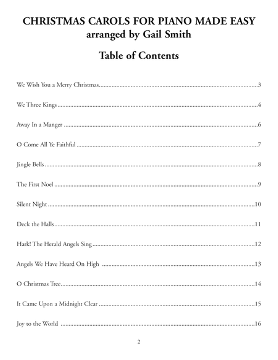 Christmas Carols for Piano Made Easy Easy Piano scores gallery preview page 3
