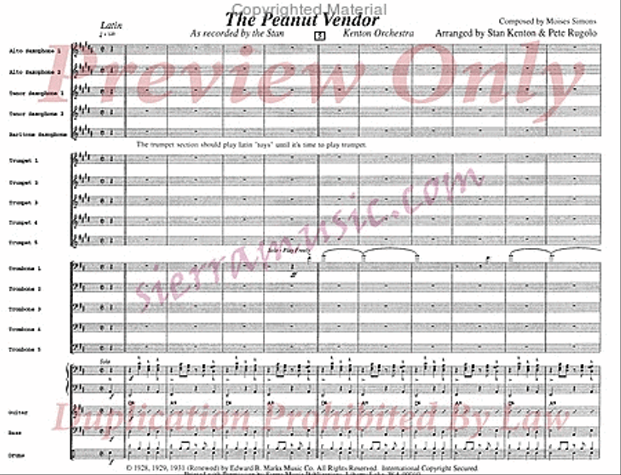 The Peanut Vendor Jazz Ensemble scores gallery preview page 2