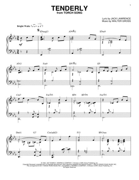 Tenderly [Jazz version] (arr. Brent Edstrom)