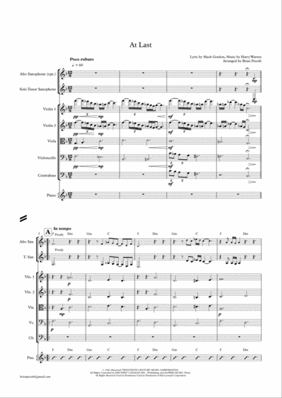At Last Small Ensemble scores gallery preview page 1
