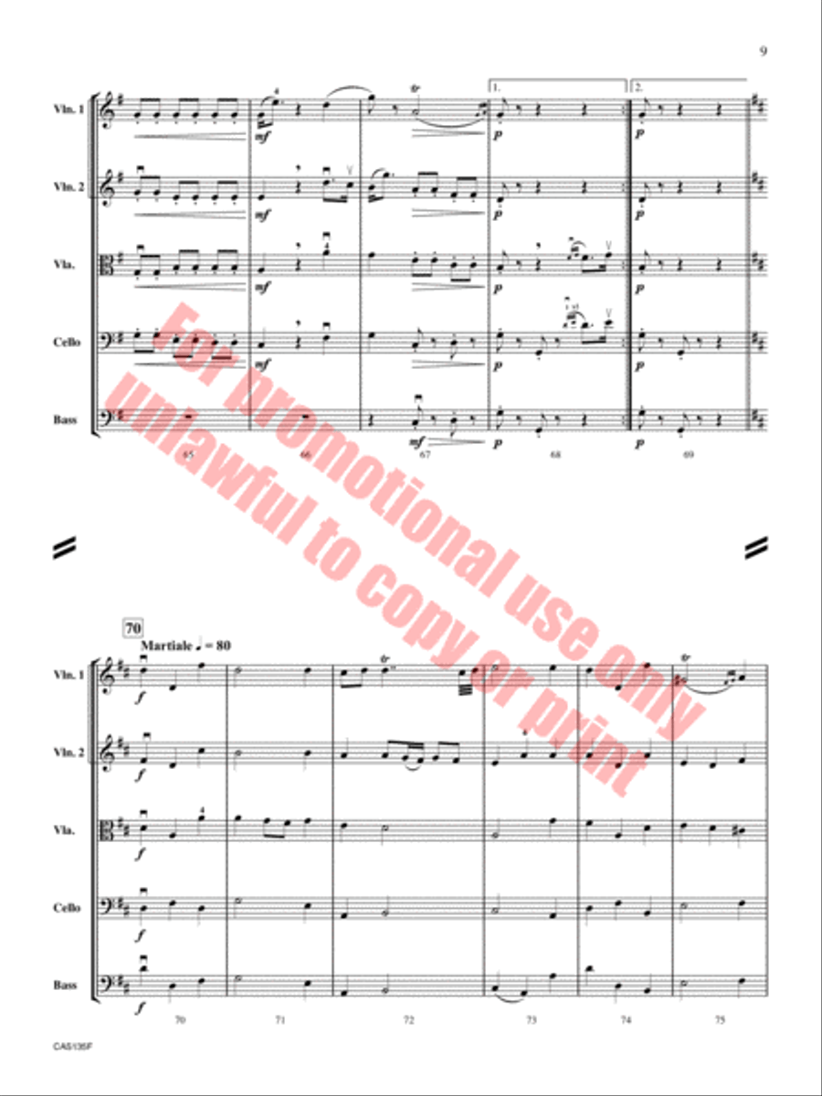 Tempo di Minuetto String Orchestra scores gallery preview page 10