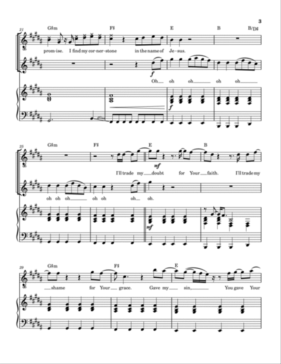 In The Name Of Jesus Piano, Vocal, Guitar scores gallery preview page 4