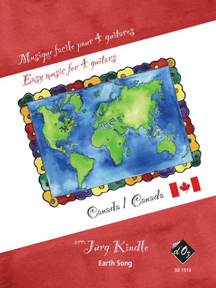 Book cover for Musique facile pour 4 guitares - Canada (Earth Song)