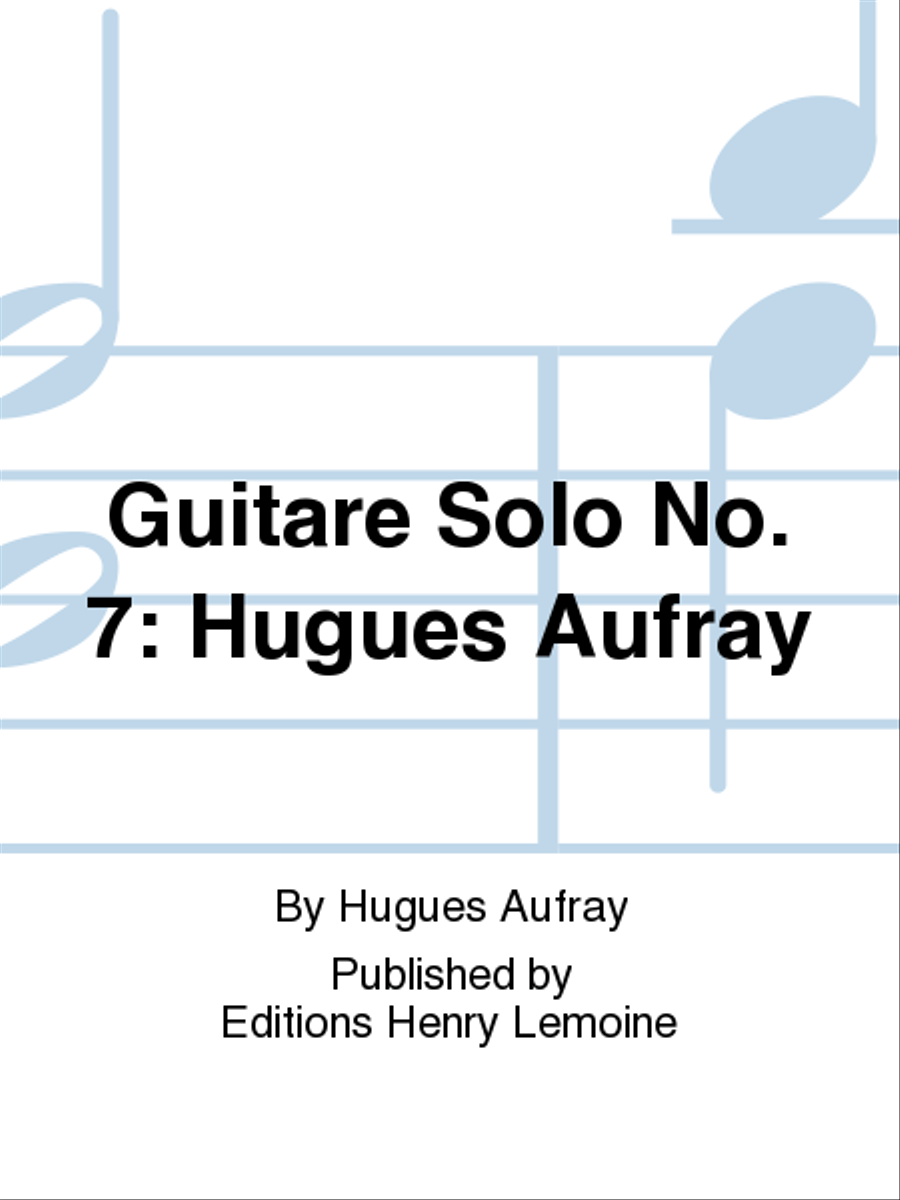 Guitare solo no. 7: Hugues Aufray Guitar scores gallery preview page 1