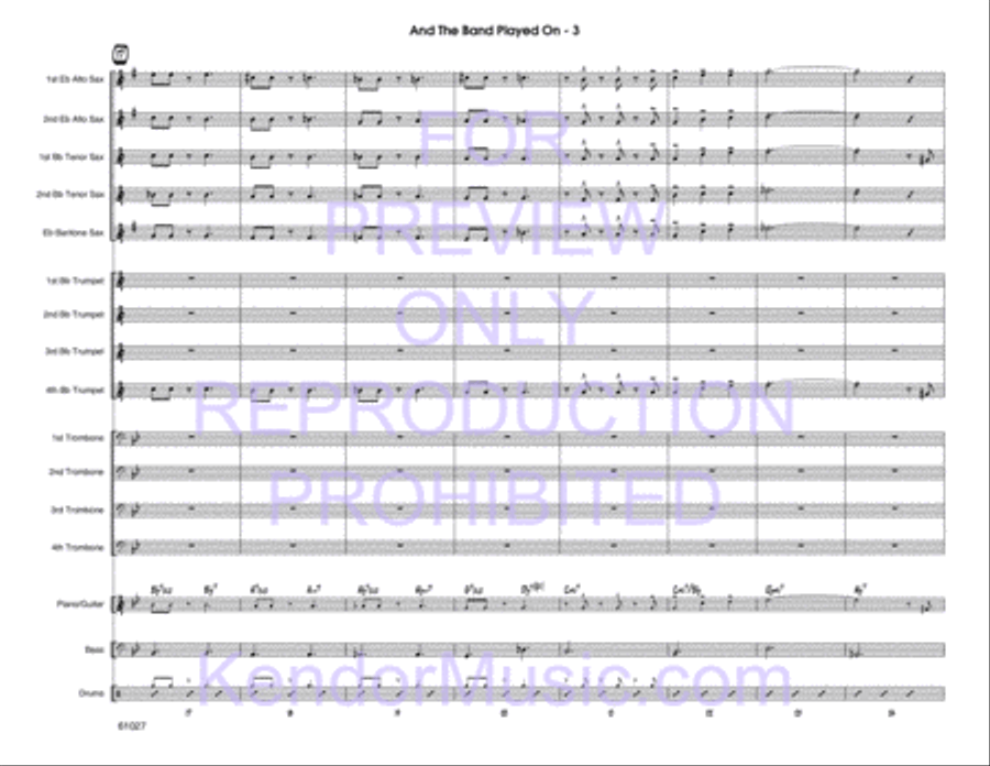 And The Band Played On Jazz Ensemble scores gallery preview page 4