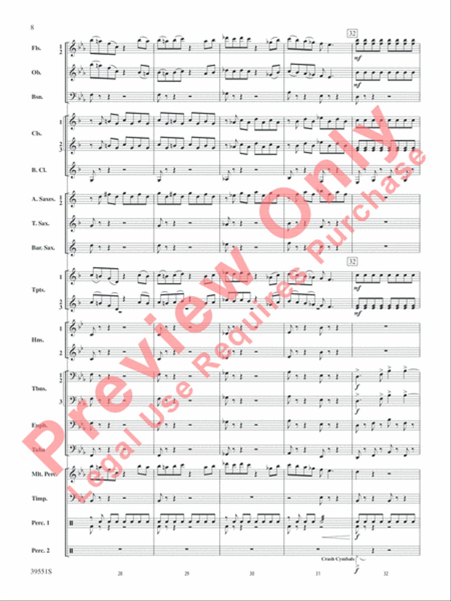 The Hobbit: An Unexpected Journey, Suite from Concert Band scores gallery preview page 9