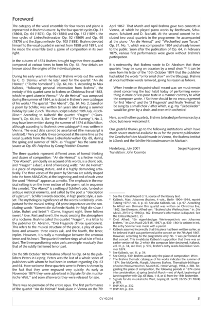 Drei Quartette op. 64 Drei Quartette op. 64 Choir scores gallery preview page 4