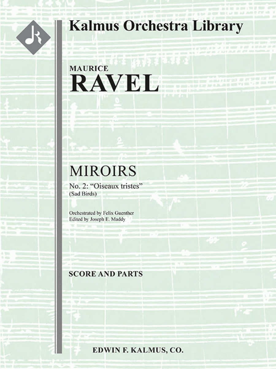 Miroirs No. 2: Oiseaux Tristes Chamber Orchestra scores gallery preview page 1