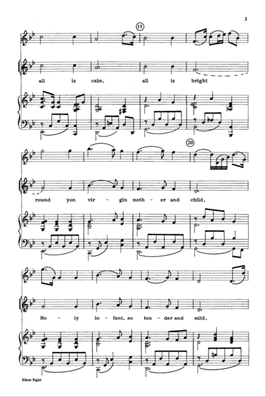 Silent Night 4-Part scores gallery preview page 3