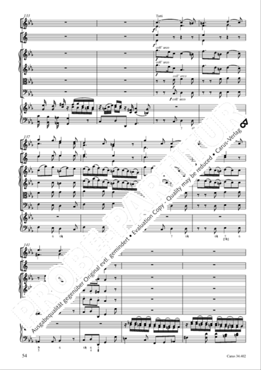 Concerto grosso for cembalo or piano Horn scores gallery preview page 55