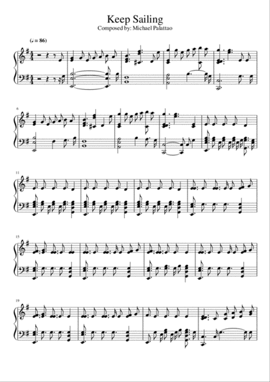 Keep Sailing Small Ensemble scores gallery preview page 1